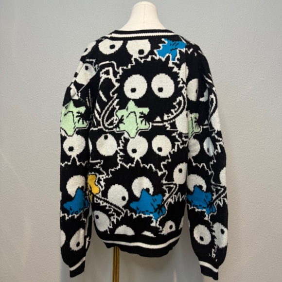 Steady Hands M/L Soot Sprite My Neighbor Totoro cardigan - Picture 5 of 7